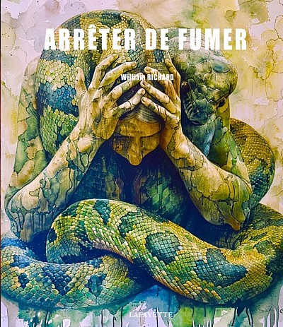 Couverture du livre, un serpent ensserre une personne