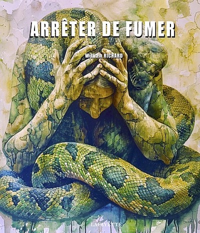 Couverture du livre, un serpent ensserre une personne